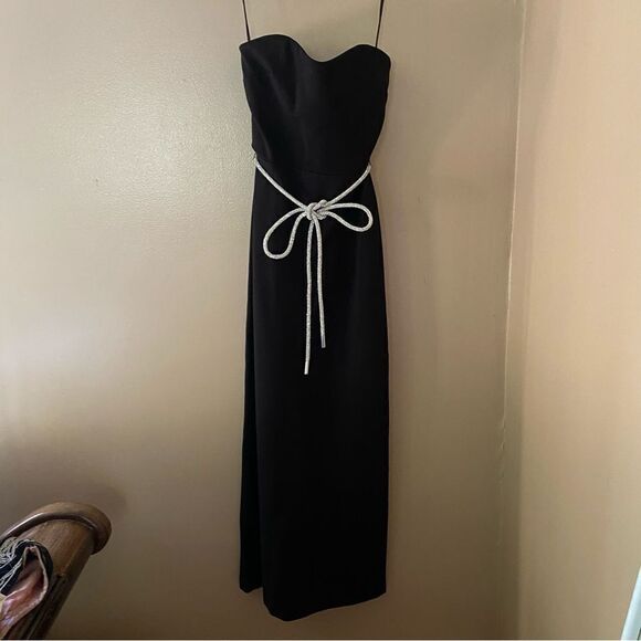 NBD Camille midi dress crystal rope belt strapless cocktail wedding Revolve XS - Picture 12 of 13